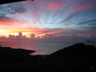 Sunrise at the villas